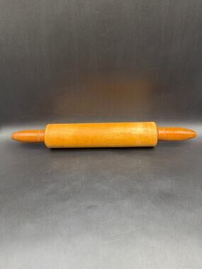 Vintage Munising Wood Rolling Pin Maple Handles Farmhouse Kitchen USA
17”x2.5”